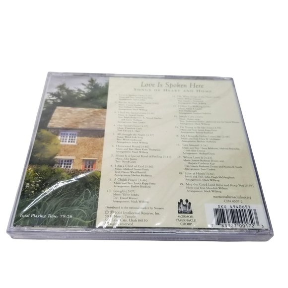 Mormon Tabernacle Choir Music CD Love is Spoken Here Songs of Heart and Home - Picture 2 of 11